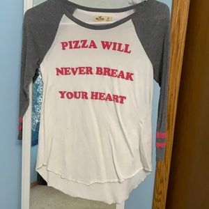 Hollister Baseball Tee with Wording